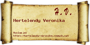 Hertelendy Veronika névjegykártya